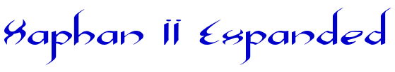 Xaphan II Expanded Schriftart
